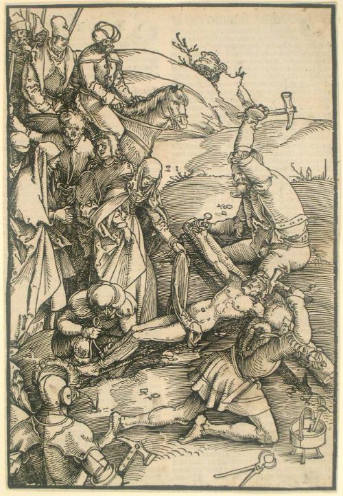 Christ Nailed to the Cross from "Speculum Passionis Domini Nostri Ihesu Christi"