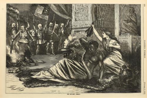 The Modern Samson, from "Harper's Weekly"
