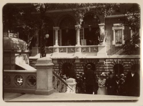 The World's Fair: Visitors Walking Downstairs to Restaurant, Paris