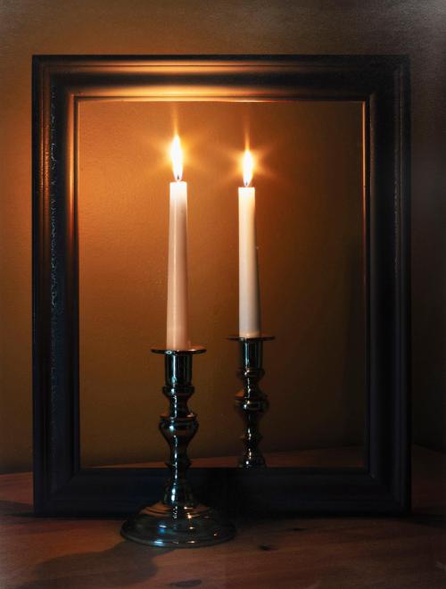 Two Lit Candles