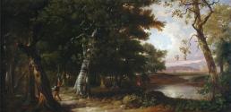Figures in a Wooded Landscape