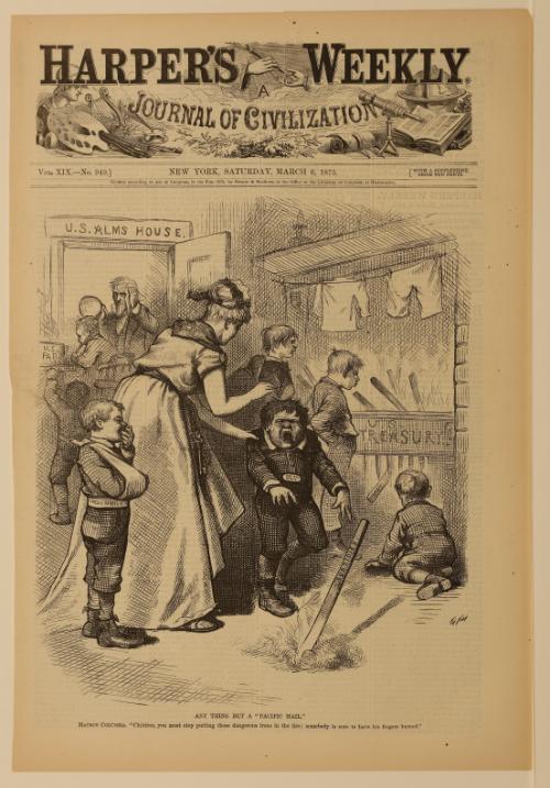 Any Thing but a ‘Pacific Mail’, from "Harper's Weekly"