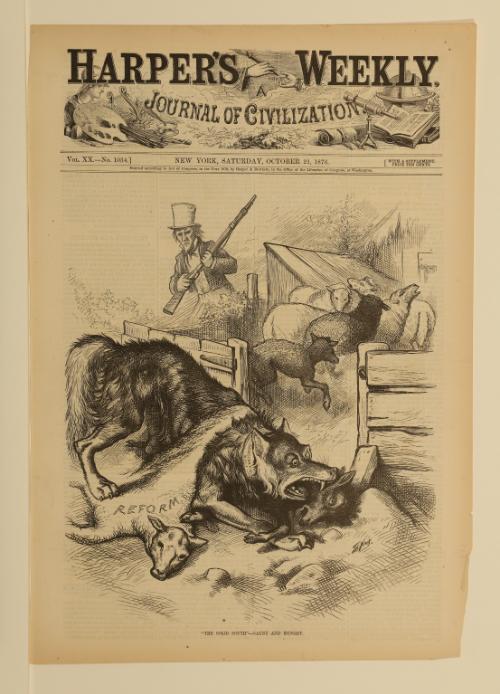 'The Solid South'- Gaunt and Hungry, from "Harper's Weekly"