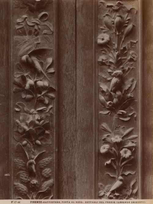 Firenze - Battistero, Porta al Nord. Dettagli del Fregio