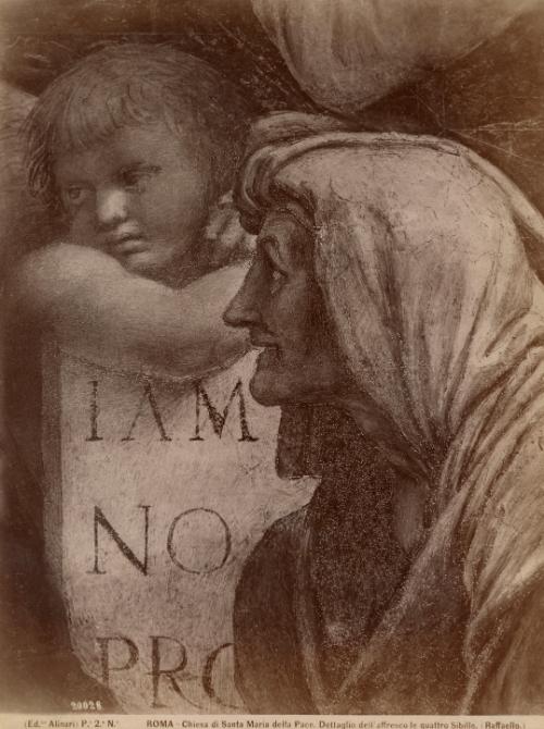 Roma - Chiesa di Santa Maria della Pace. Dettaglio dell'affresco le quattro Sibille