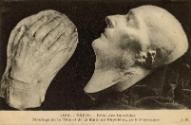 Postcard of casts of Napoleon's head and hand, by Dr. Antomarchi