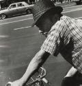 Man on bicycle, New York City