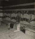 Coronation Room, Palace of King Minos rebuilt by Sir Arthur Evans, Knossos, Crete, Greece