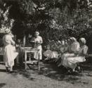 Nurses on break, the Hôpital Édouard Herriot; Research into vitamin deficiency in the childrens hospital led by Prof. Georges Mouriquand, Lyon, France