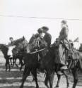 Anatolian peasants on horseback prepare to parade in front of the stadium, Ankara, Turkey