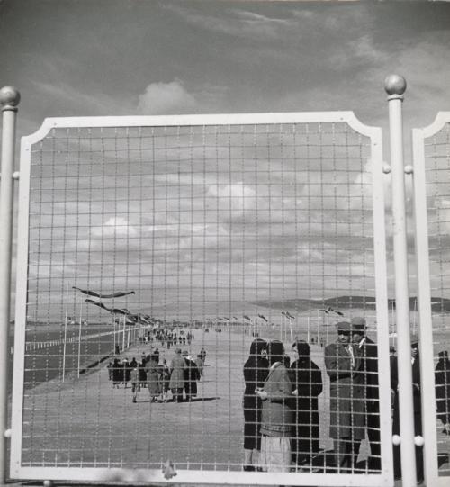 View of the stadium before the grand parade -- the people at the sports outposts await the arrival of the Ghazi Mustapha Ke'mal, Ankara, Turkey