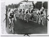 Annual Race: the Vietnamese war has heated up with the Communist offensive, but an annual bicycle race goes on. Bicyclists pedal through Long Binh, 20 miles north of Saigon during the Route 1 race