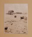 Seascape with pier and boats