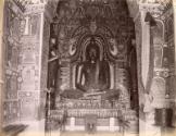 Interior of Buddhist temple, Ceylon