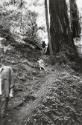 Girl Climbing Down Slope