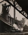 View of blast furnaces at the Carnegie-Illinois Steel Corporation