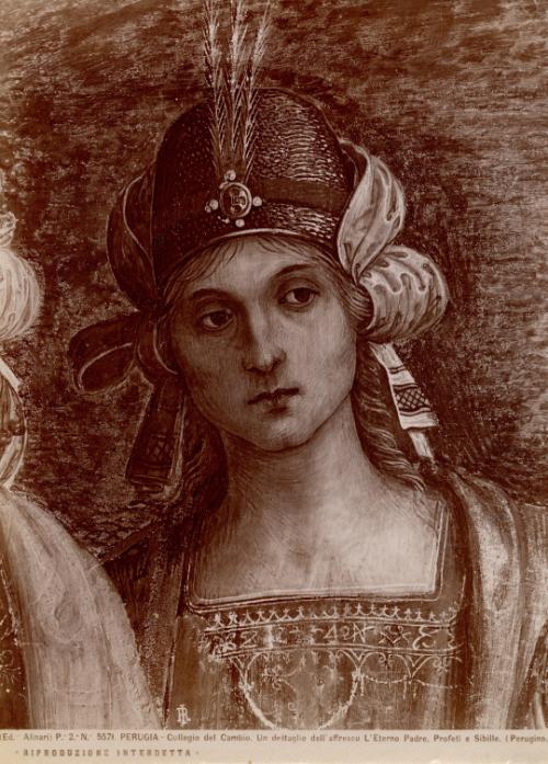 Perugia - Collegio del Cambio. Un dettaglio dell' affresco L'Eterno Padre, Profeti e Sibille