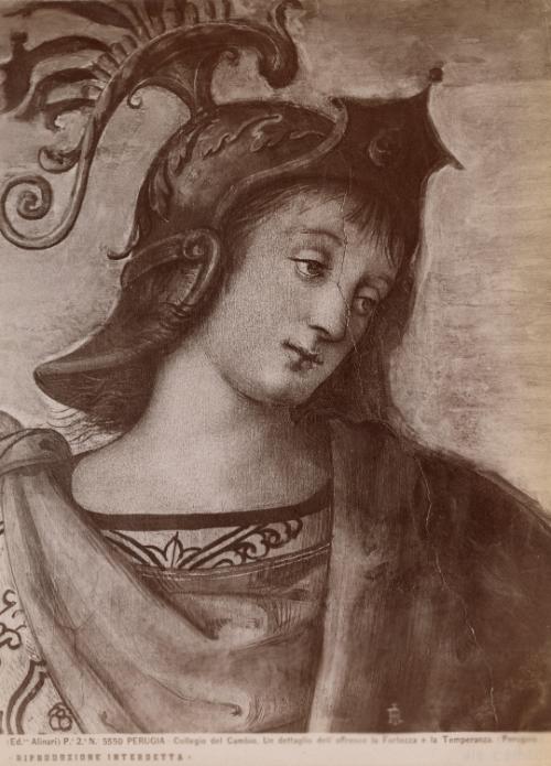 Perugia - Collegio del Cambio. Un dettaglio dell' affresco la Fortezza e la Temperanza