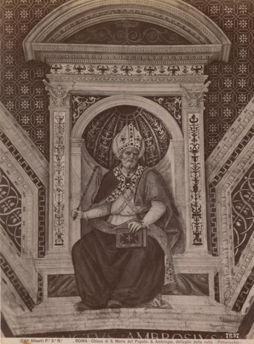 Roma - Chiesa di S. Maria del Popolo. S. Ambrogio, dettaglio della volta