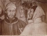 Firenze - Chiostro di S. M. Novella, Cappella degli Spagnoli. Cimabue, Giotto e Taddeo Gaddi, dettaglio degli Affreschi.