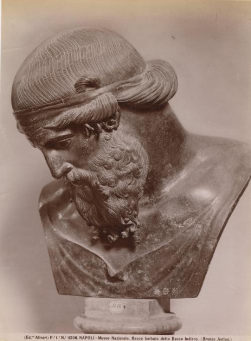 Napoli - Museo Nazionale. Bacco barbuto detto Bacco Indiano (Bronzo Antico)