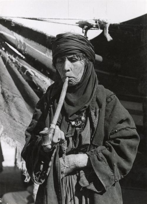 Bedouin woman (smoking pipe), Syria