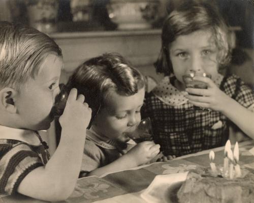 Untitled (Children sipping from glasses), France