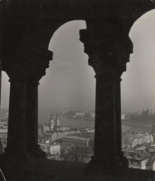 Budapest, capital of Hungary: The beautiful panorama of Budapest and the Danube seen from the famous Fishermen's Bastion
