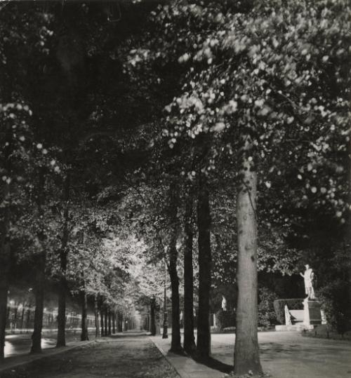 Berlin, Germany: Photo shows the "Triumphal Road," the broad avenue in the very heart of the city which is flanked by statues of German rulers of the past.