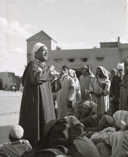 Market place story teller, Marrakesh, Morocco