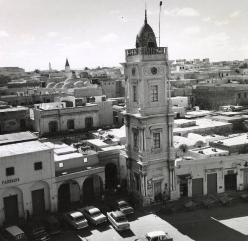 Section of the old part of Tripoli as seen from the Castle, Libya.