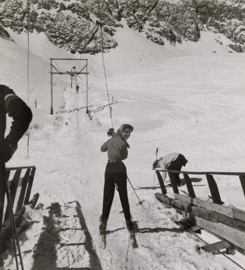 Untitled (Skier on tow rope), the Alps