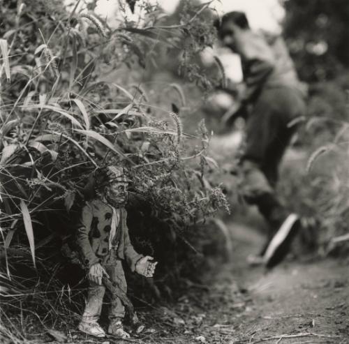 Robber Painted Puppet with Boy, New York