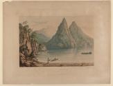 The Pitons or Sugar Loaves, St. Lucia, from "Scenery of the Windward and Leeward Islands"