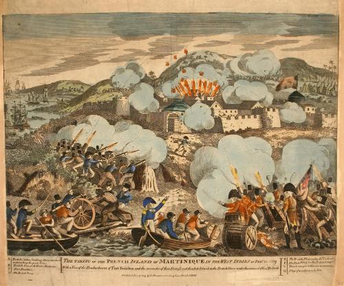 The Taking of the French Island of Martinique in The West Indies On Feb.y 24 1809 With a View of the Bombardment of Fort Bourbon and the surrender of that Fortress and the whole Island to the British Forces under the command of Genl. Beckwith