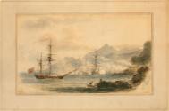 Capture of Basse Terre Guadaloupe, with a View of the attack made upon it by Commodor Moore & Gov Douglas
