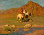 Indians Beside a Stream, Taos, NM