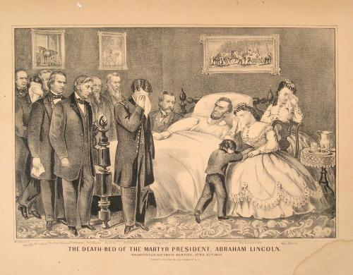 The Death-Bed of the Martyr President, Abraham Lincoln