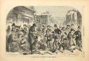 Street Scene in London: Winter Evening, from "Harper's Weekly"