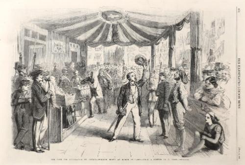 The Vote for Annexation at Naples: Polling Booth at Monte Calvario, from the "London Illustrated News"