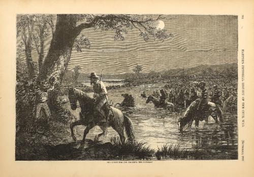 The Confederates Crossing the Potomac, from "Harper's Pictorial History of the CIvil War"