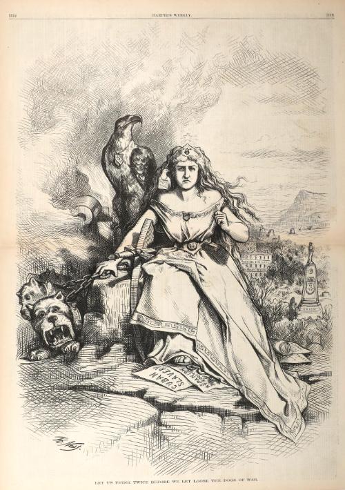 Let Us Think Twice before we Let Loose the Dogs of War, from "Harper's Weekly"