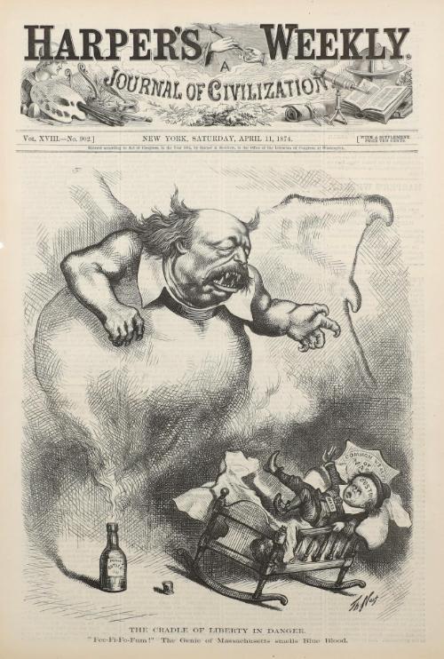 The Cradle of Liberty in Danger, from "Harper's Weekly"