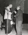 Pablo Casals talking to Joseph Szigetti, Prades