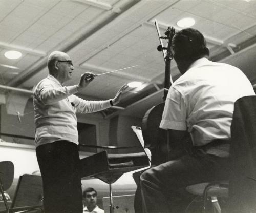 Polish Conductor and Composer Paul Klecki Leading Orchestra