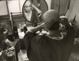 Kabuki Actor Putting on Bald Cap, Japan