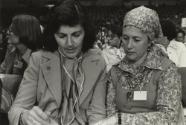 Portrait of two women at an Anti-Nuclear War conference