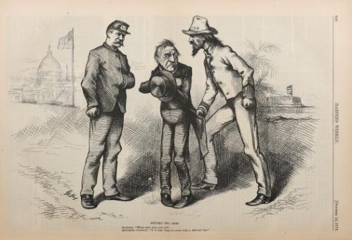 Between Two Fires, from "Harper's Weekly"