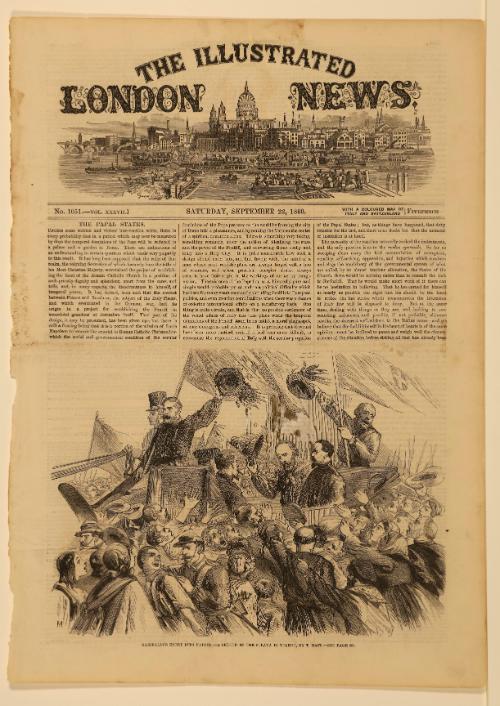 Garibaldi's Entrance into Naples, from the "London Illustrated News"