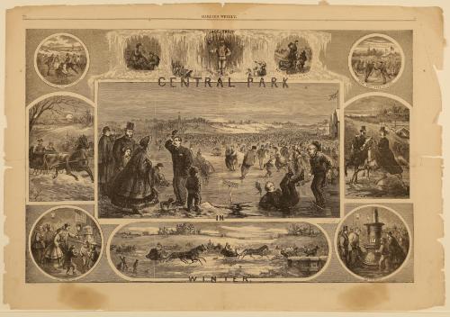 Central Park in Winter, from "Harper's Weekly"